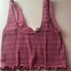 La hearts pink rubbed tank